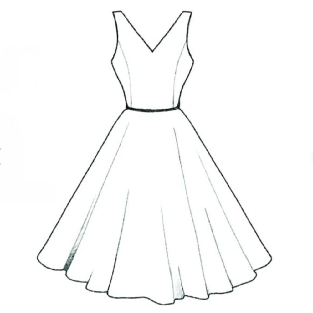 NWOT Custom Hearts and Found Diana Dress in Blooming Autumn Fabric